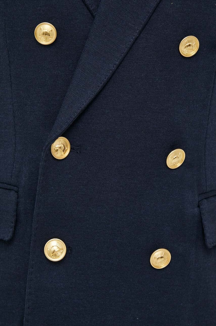 Μπλέιζερ με μίγμα μαλλιού Polo Ralph Lauren 211910134 σκούρο μπλε
