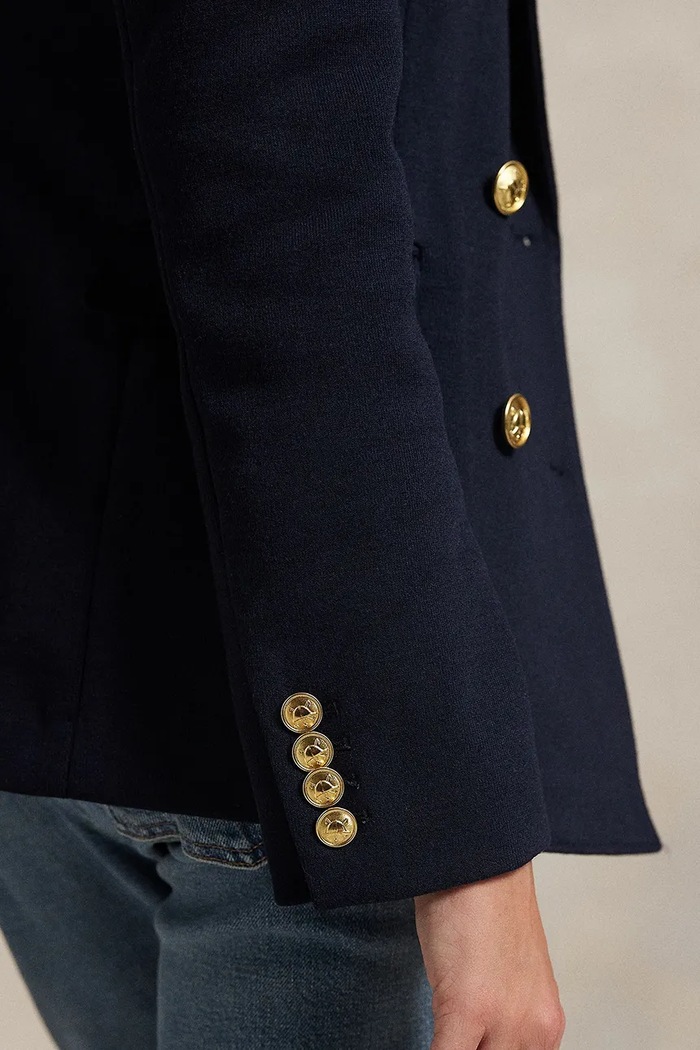 Polo Ralph Lauren blézer gyapjú keverékből 211910134 sötétkék