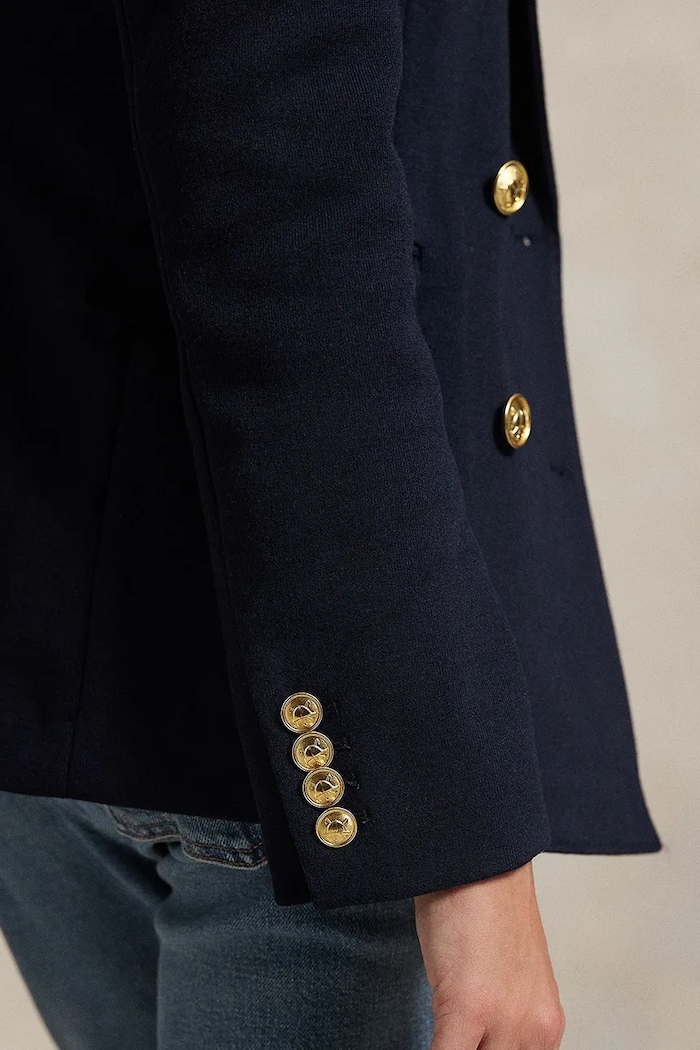 Polo Ralph Lauren blézer gyapjú keverékből 211910134 sötétkék