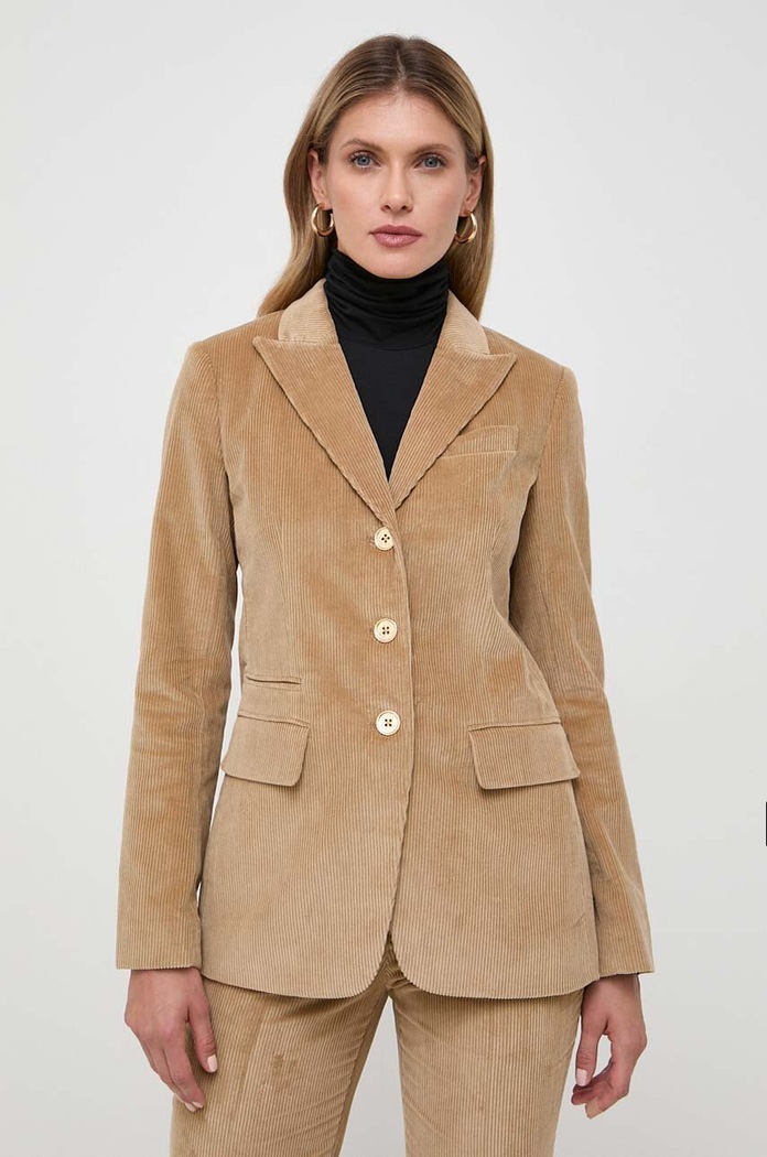 MICHAEL Michael Kors marynarka bawełniana tkanina beżowy MF3100J9LM