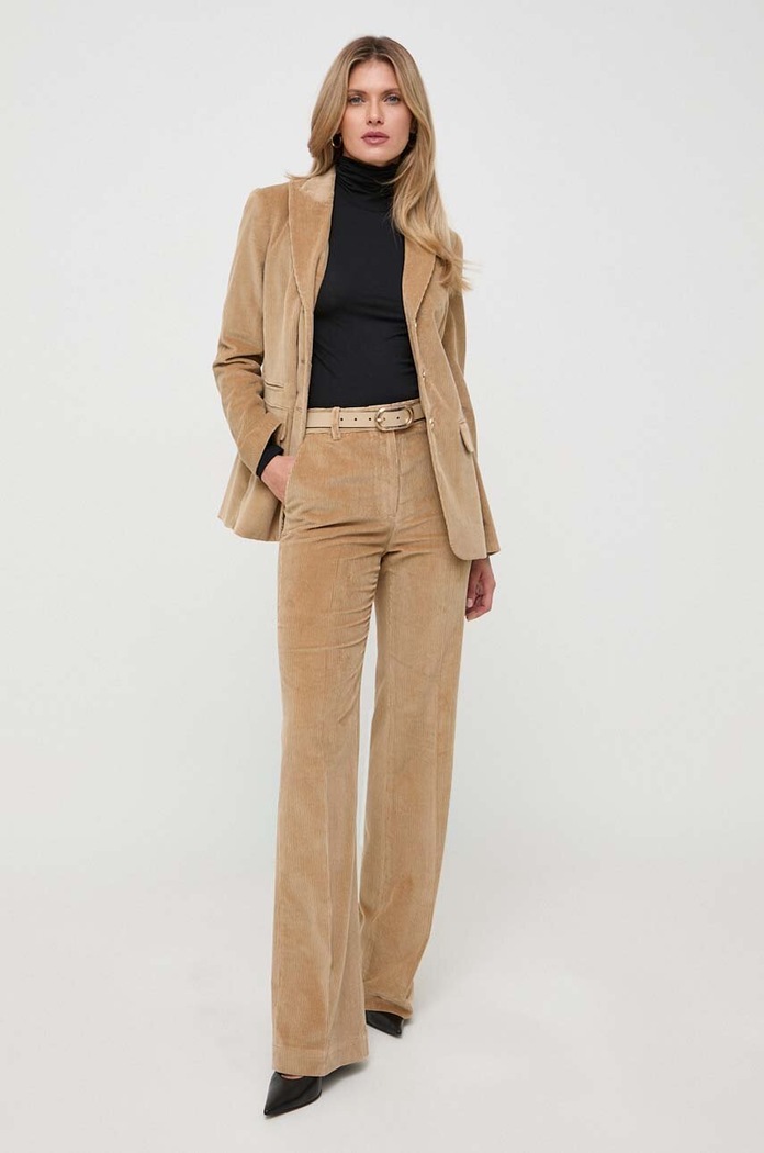 MICHAEL Michael Kors marynarka bawełniana MF3100J9LM beżowy AW23