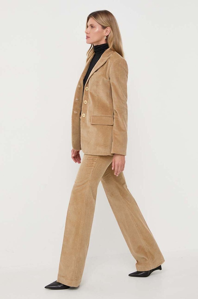 MICHAEL Michael Kors marynarka bawełniana beżowy MF3100J9LM