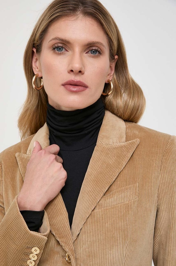 MICHAEL Michael Kors marynarka bawełniana MF3100J9LM beżowy