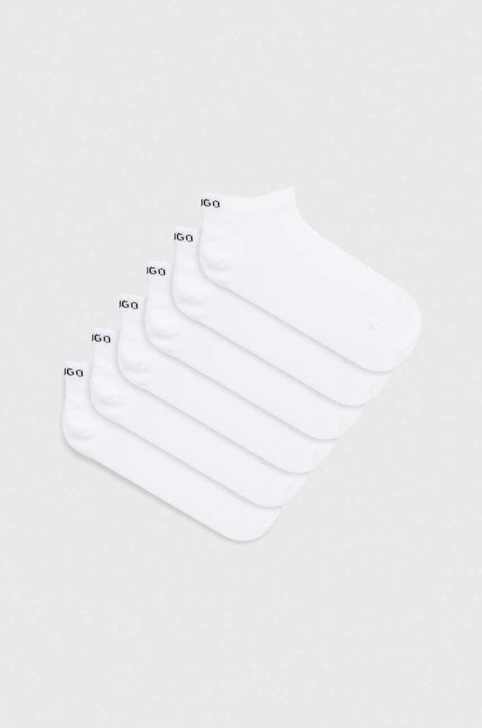 HUGO κάλτσες Γυναικείες βαμβακερές 6P AS UNI CC W 6-pack κοντές κάλτσες λευκό 50483086