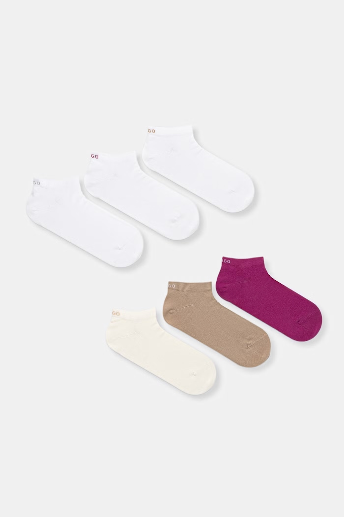 HUGO calzini da donna con cotone pacco da 6 rosa 50483086