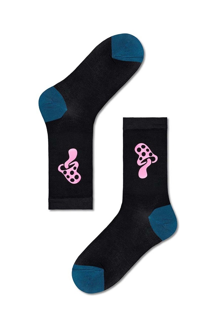 Happy Socks zokni Caroline Crew Sock hosszúszárú zokni fekete P000170