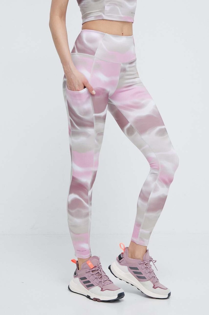 Columbia legginsy sportowe Boundless Trek wzorzyste różowy 2033514
