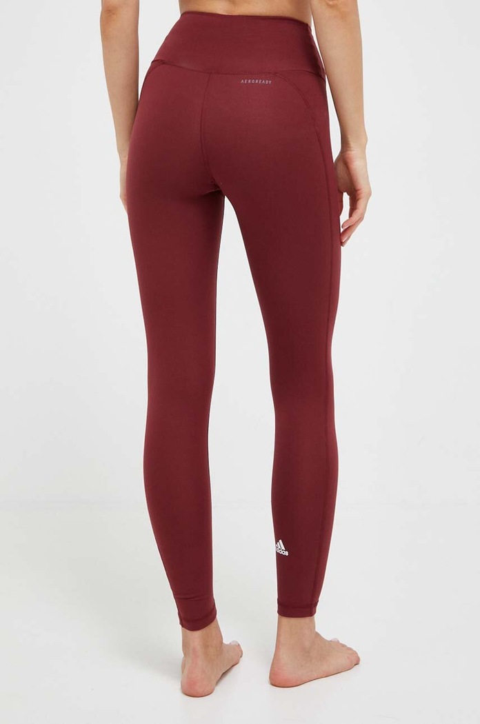 Oblečení adidas Performance Legíny na jógu adidas Performance Essentials HA6602 burgundské