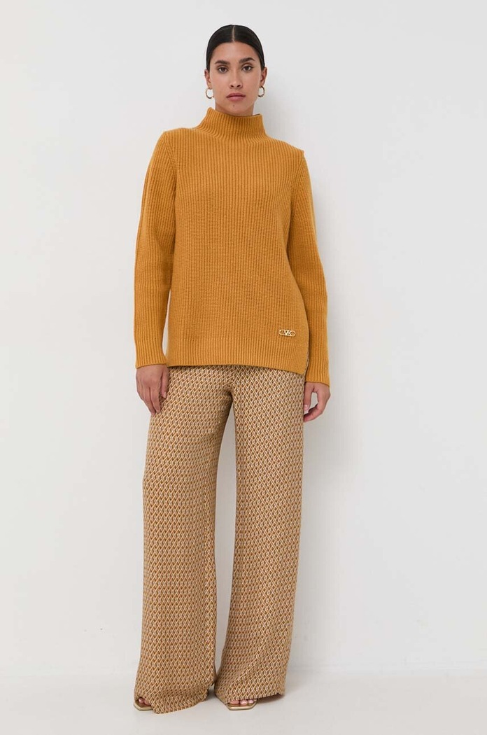 Μεταξωτή φούστα MICHAEL Michael Kors MF330K0AR4 πορτοκαλί AW23