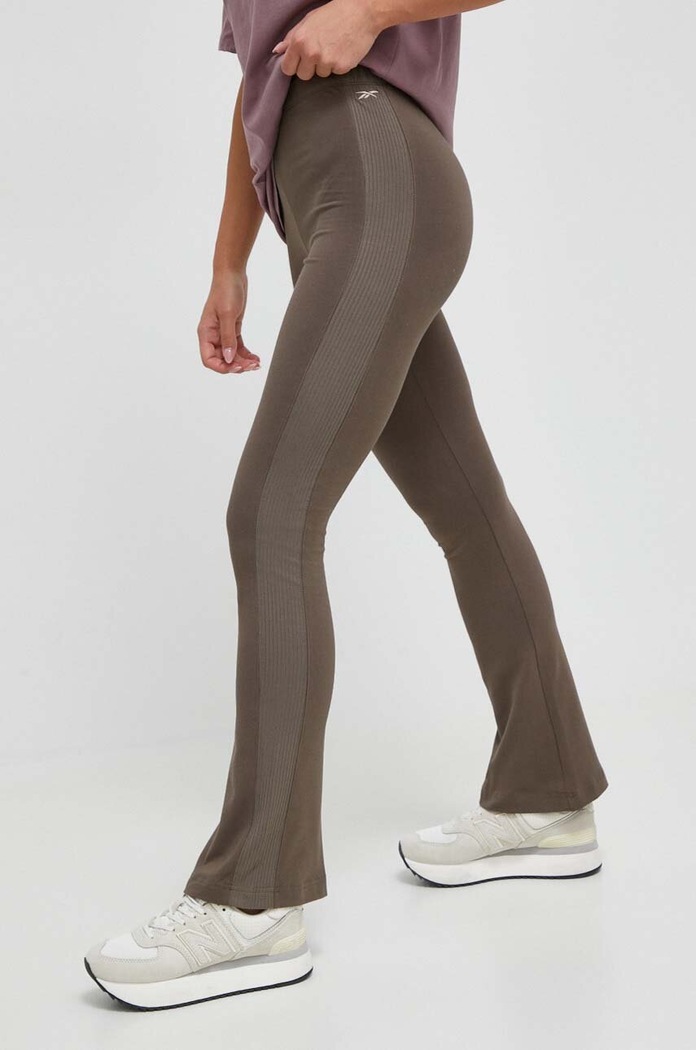 Reebok Classic legginsy z elastanem brązowy 100034847