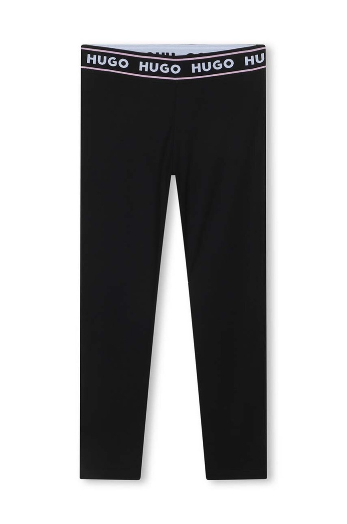 HUGO leggins copii tricotaj negru G14114.102.108