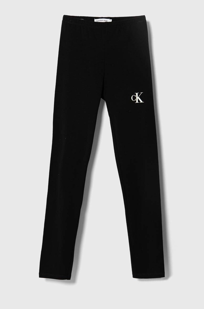 Calvin Klein Jeans leggins copii tricotaj negru IG0IG02137.9BYX