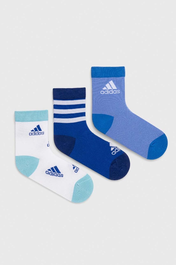 adidas Performance skarpetki dziecięce 3-pack skarpetki długie niebieski IA3940