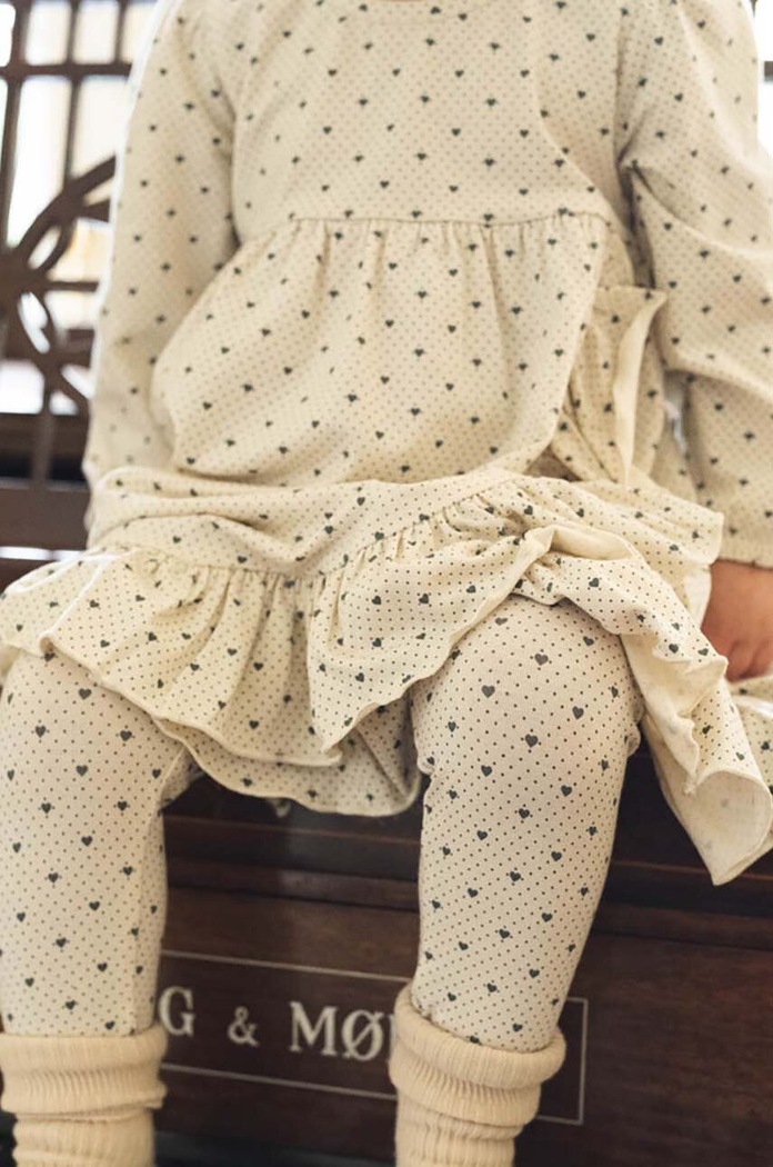 Chłopiec That's mine legginsy bawełniane niemowlęce Elois 008539 beżowy