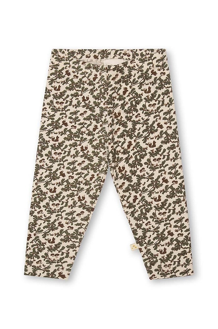That's mine legginsy bawełniane niemowlęce 8539 wzorzyste beżowy 008539