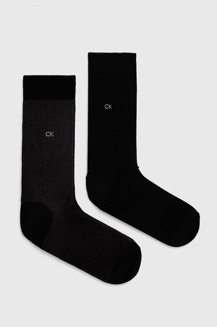 Ponožky Calvin Klein 2-pak dlhé ponožky čierna 701224110