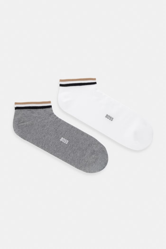 BOSS ponožky pánské 2P AS Uni stripe CC 2-pack šedá 50491192