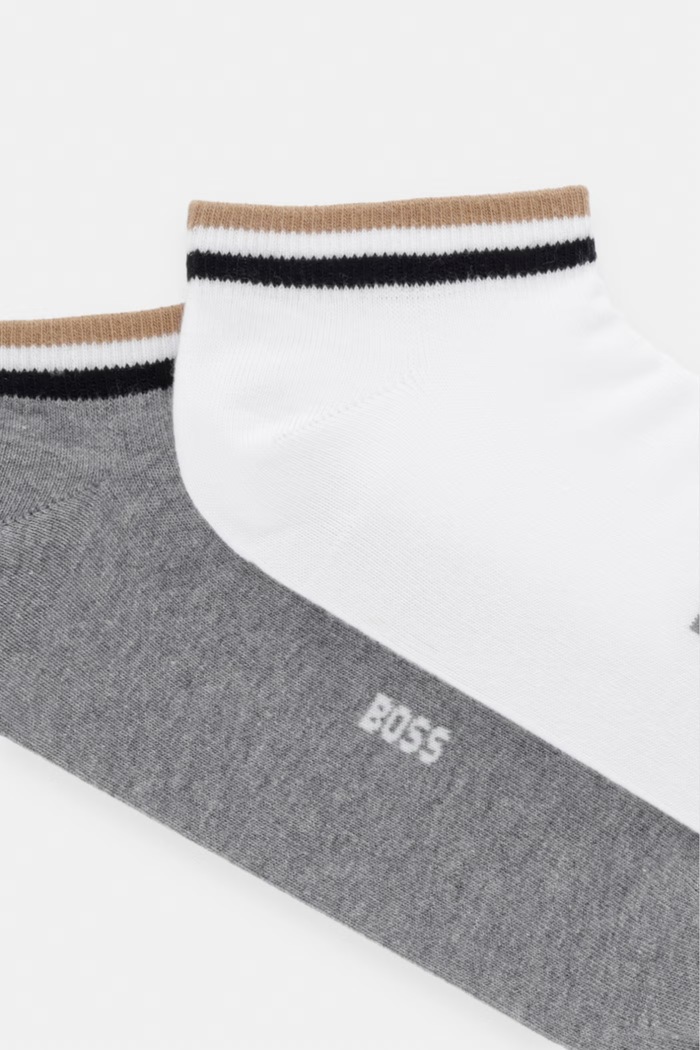 BOSS ponožky pánské 2P AS Uni stripe CC 2-pack 50491192 šedá AA00