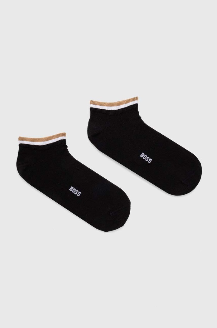 BOSS чорапи мъжки 2P AS Uni stripe CC 2 броя чорапи черен 50491192