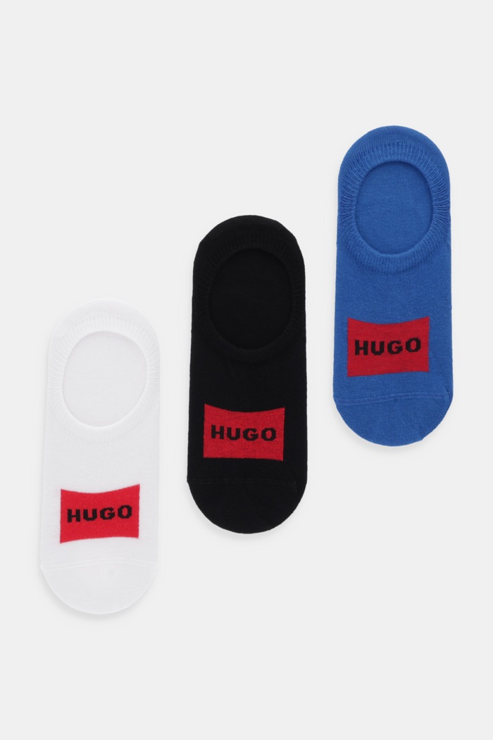 HUGO къси чорапи мъжки 3P LC LABEL CC 3 броя терлици син 50496082