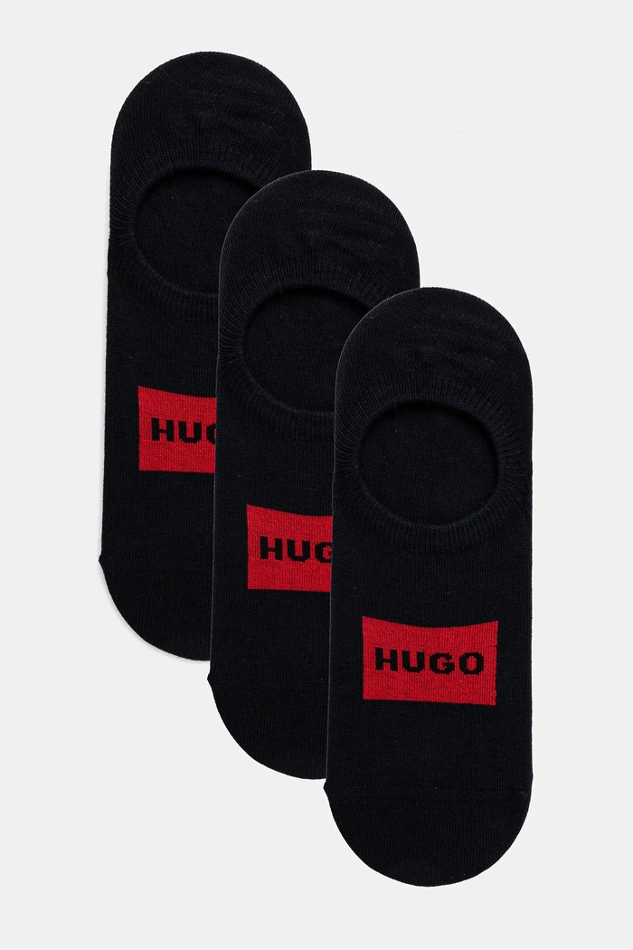 HUGO Șosete scurte bărbătești 3P LC LABEL CC pachet de 3 bleumarin 50496082