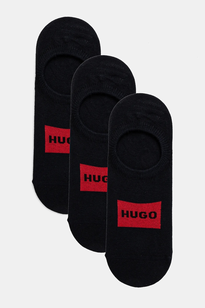 HUGO Șosete scurte bărbătești 3P LC LABEL CC pachet de 3 bleumarin 50496082