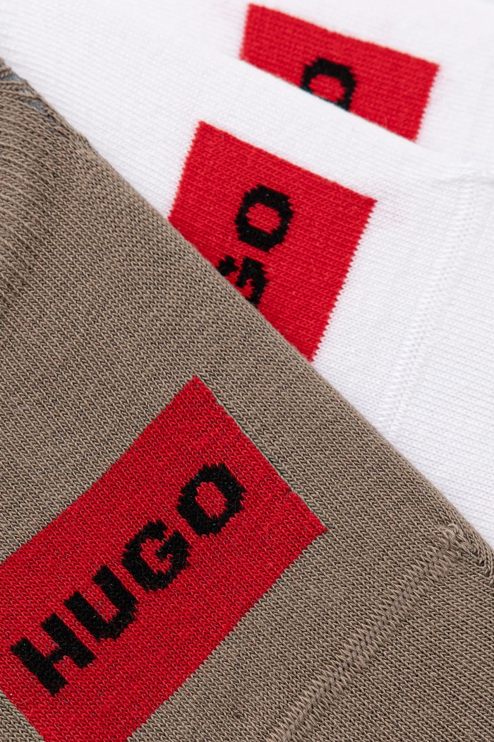 HUGO къси чорапи мъжки 3P LC LABEL CC 3 броя 50496082 бежов SS26