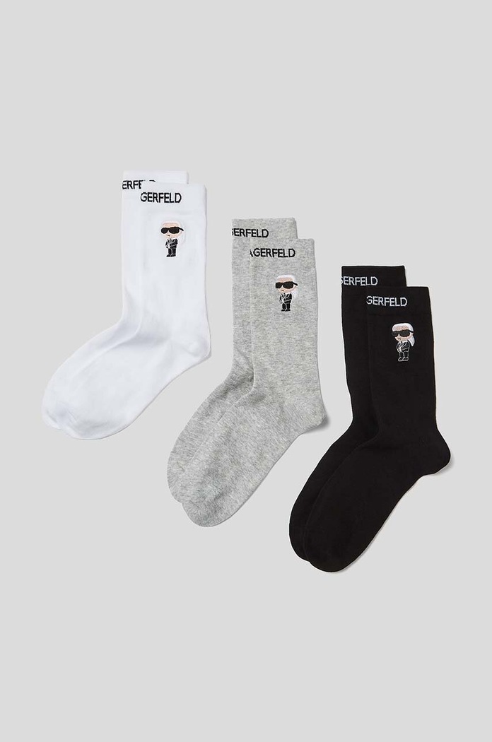 Karl Lagerfeld skarpetki 3-pack skarpetki krótkie multicolor 230M6001