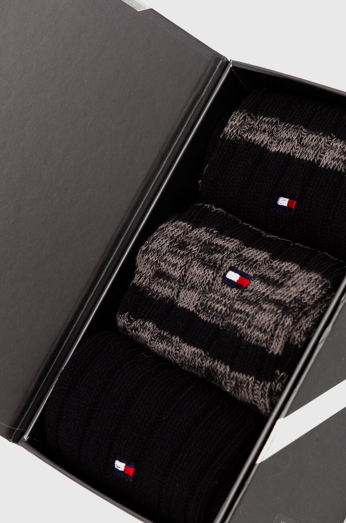 Ρούχα Κάλτσες Tommy Hilfiger 3-pack 701226073 μαύρο