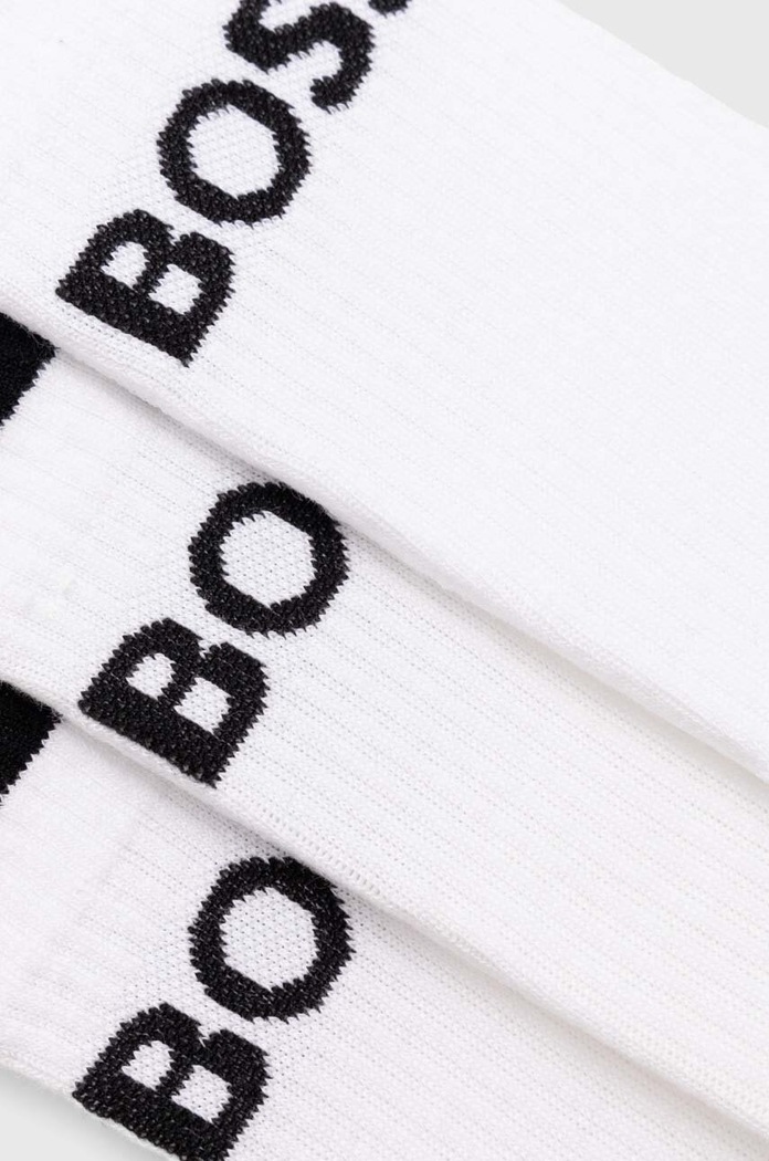 Oblečení BOSS ponožky pánské 6P QS Stripe CC 6-pack 50510168 bílá