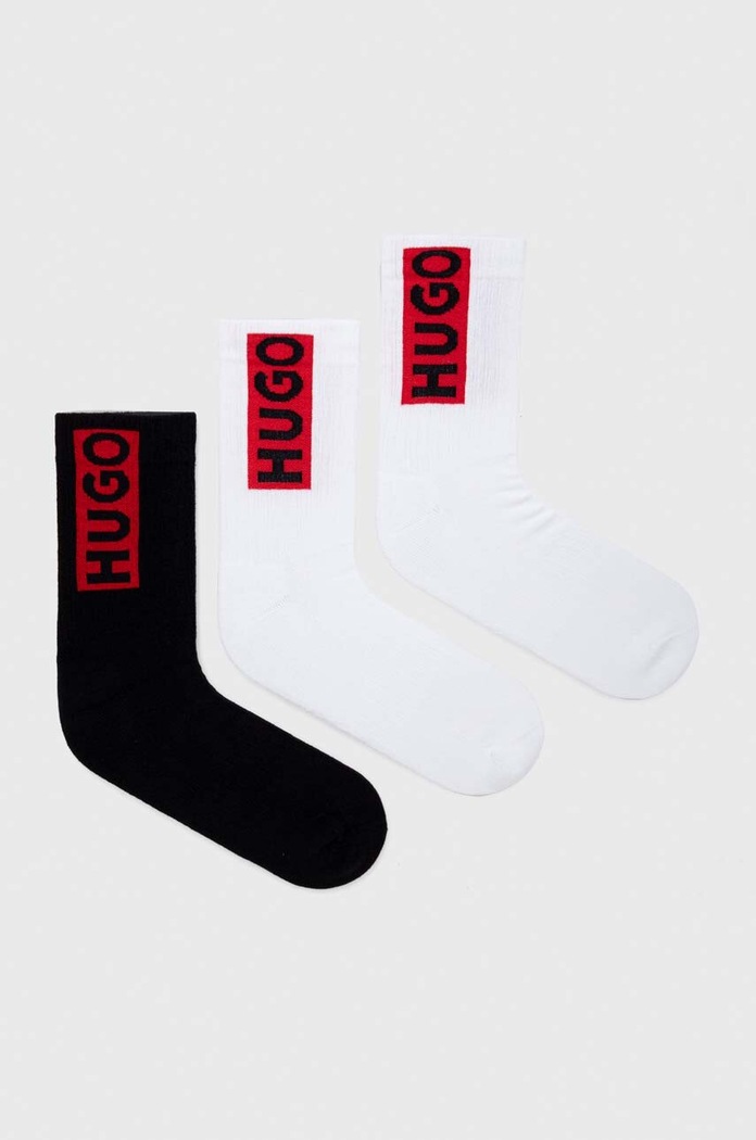 Κάλτσες HUGO 3-pack ψηλές κάλτσες πολύχρωμο 50501970