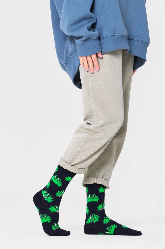 Happy Socks Skarpetki Frog Sock P000062 czarny AA00