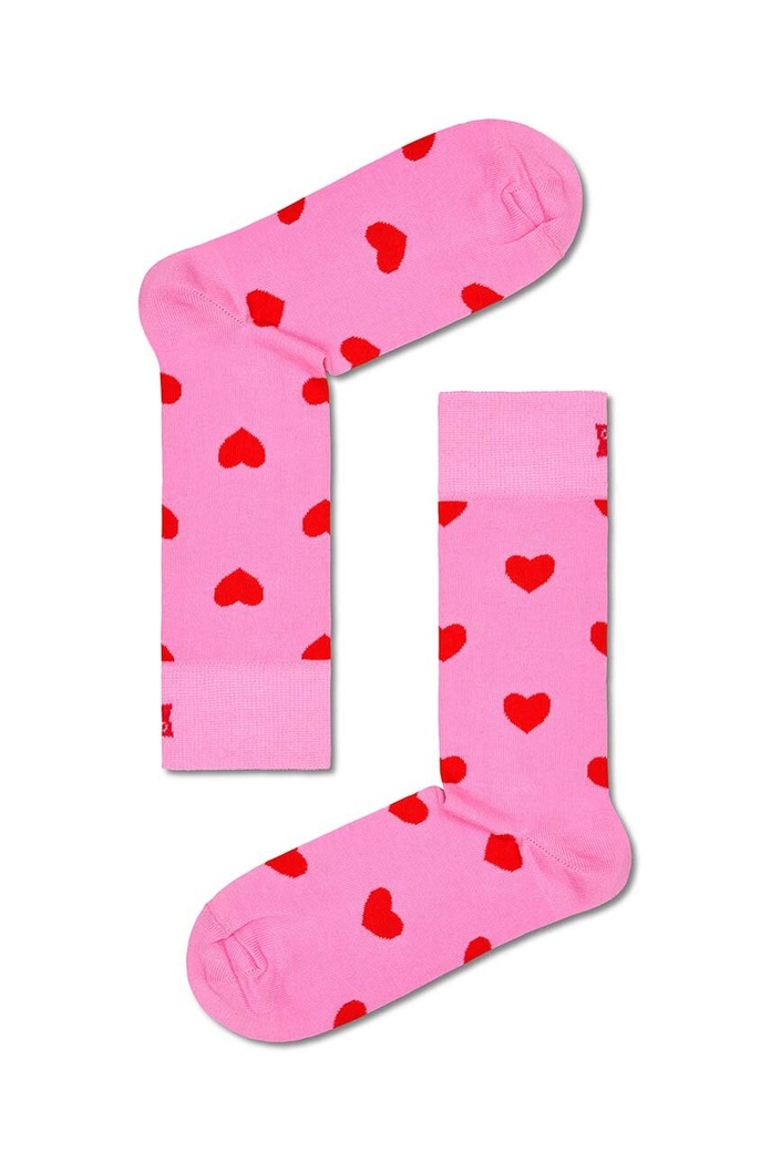 Happy Socks Skarpetki Heart Sock różowy P000068
