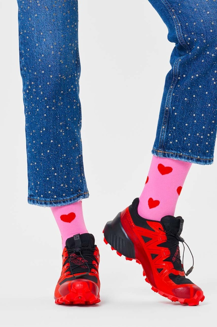 Happy Socks Skarpetki Heart Sock P000068 różowy AA00