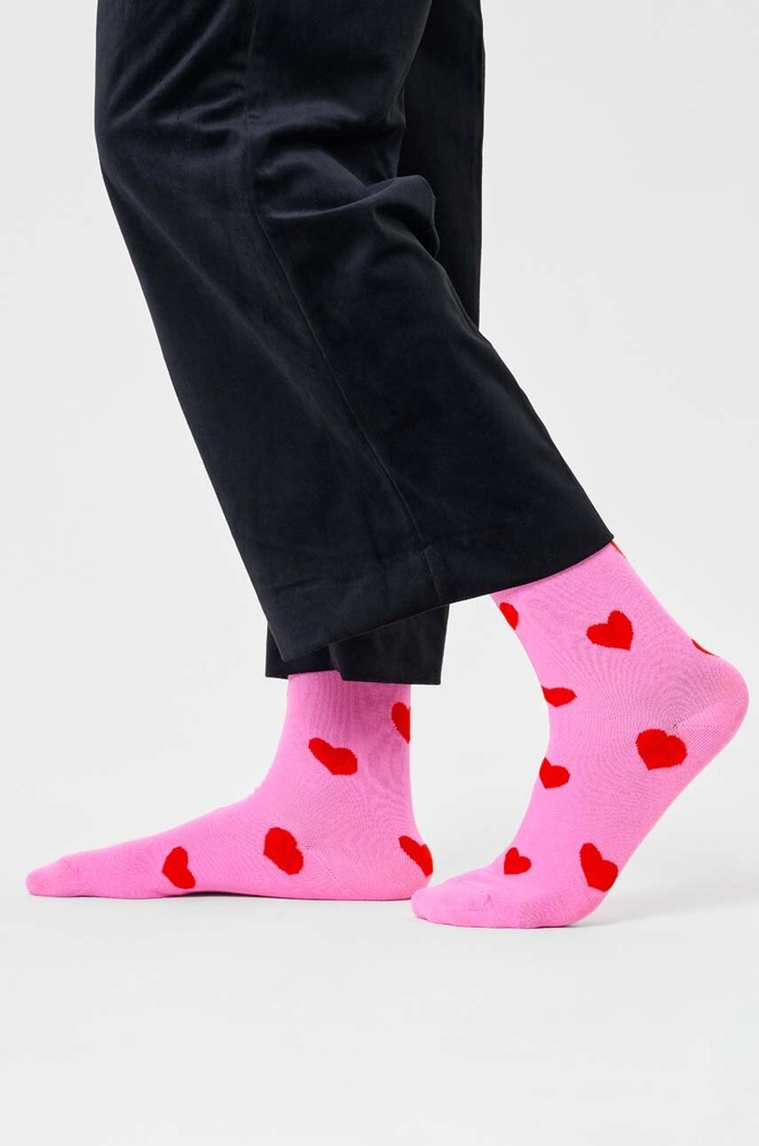 Odzież Happy Socks Skarpetki Heart Sock P000068 różowy