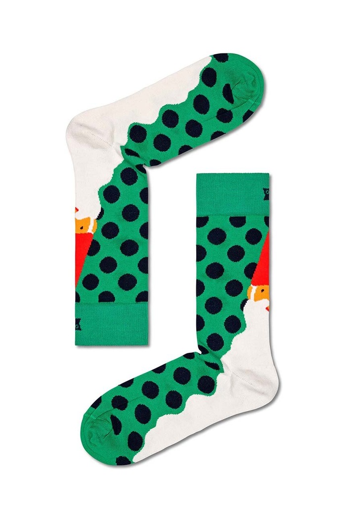 Happy Socks Sosete Christmas verde P000258