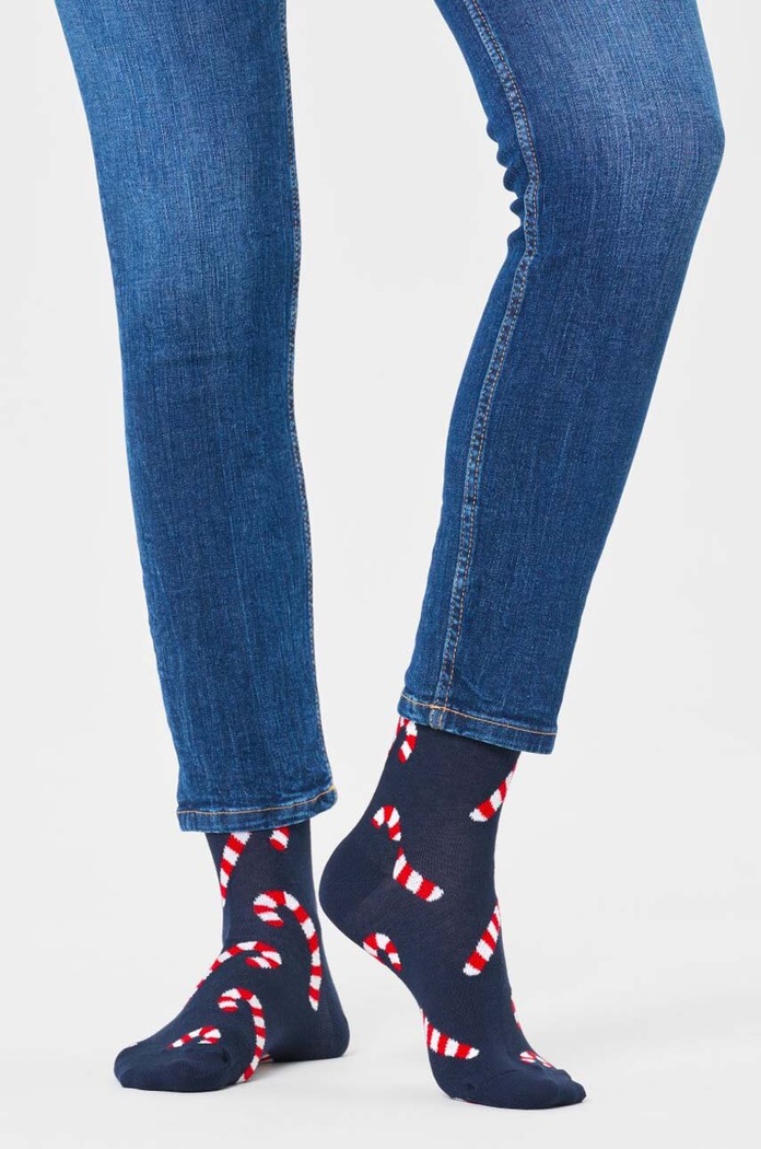 Happy Socks Skarpetki Candy Cane Sock SCAN01.6500 granatowy AW24