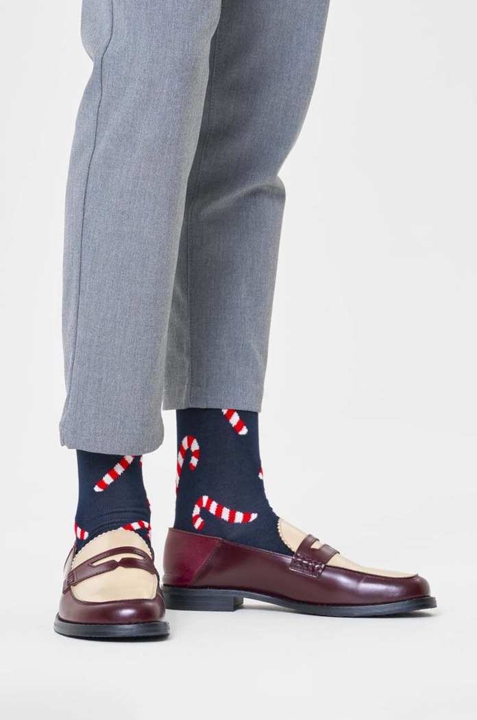 Odzież Happy Socks Skarpetki Candy Cane Sock SCAN01.6500 granatowy