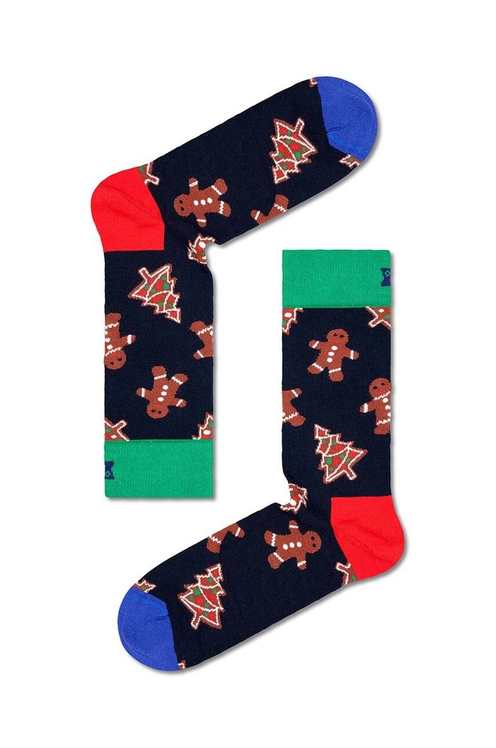Ponožky Happy Socks Christmas dlouhé ponožky námořnická modř P000405