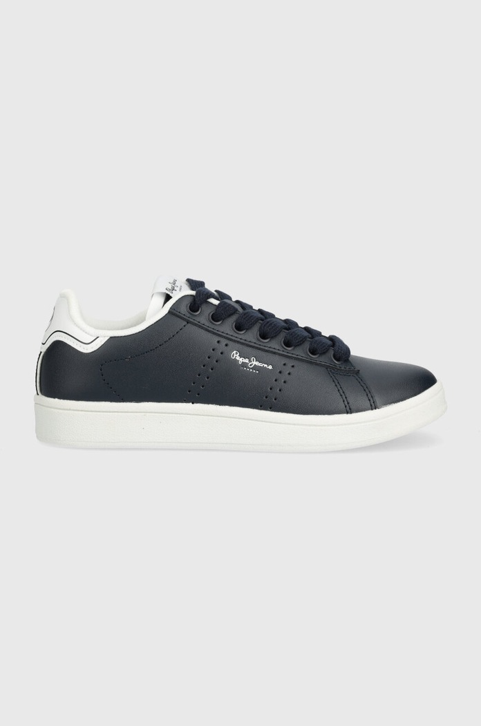 Sneakers Pepe Jeans απομίμηση λείου δέρματος σκούρο μπλε PBS30572