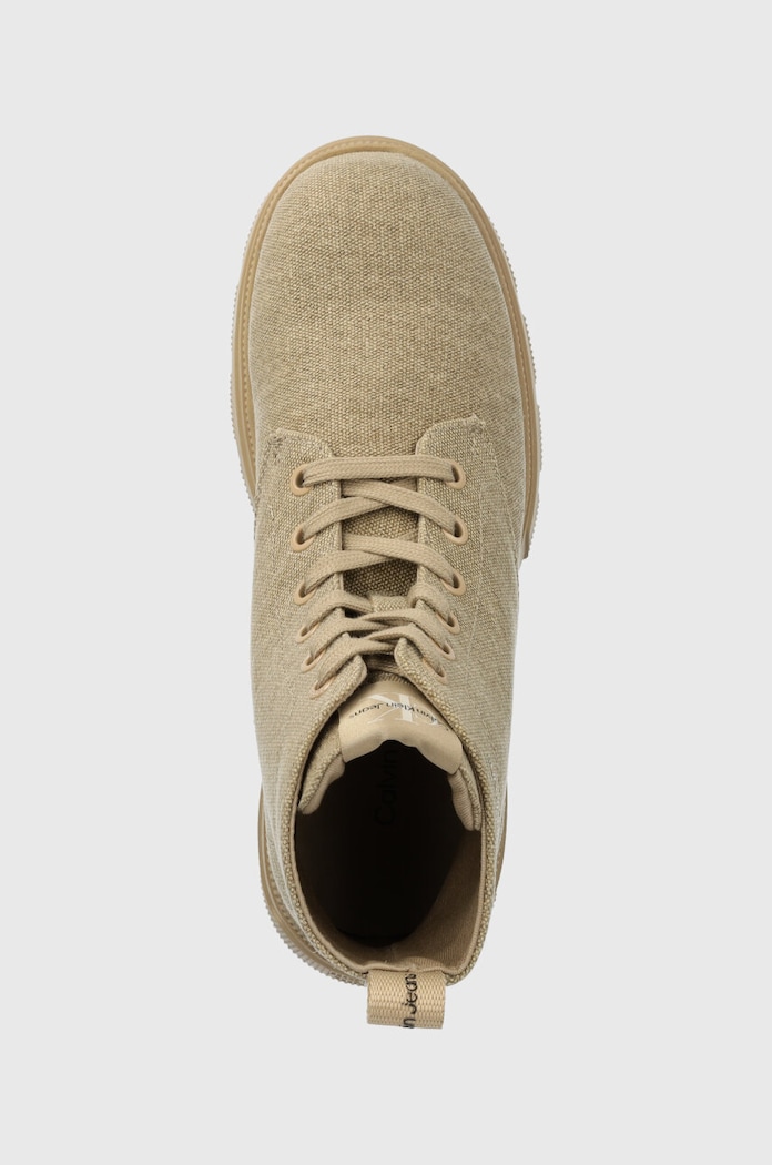 Čizme Calvin Klein Jeans CHUNKY COMBAT LACEUP bež YW0YW01239