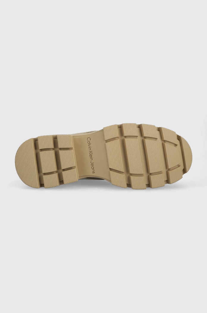 Čizme Calvin Klein Jeans CHUNKY COMBAT LACEUP YW0YW01239 bež