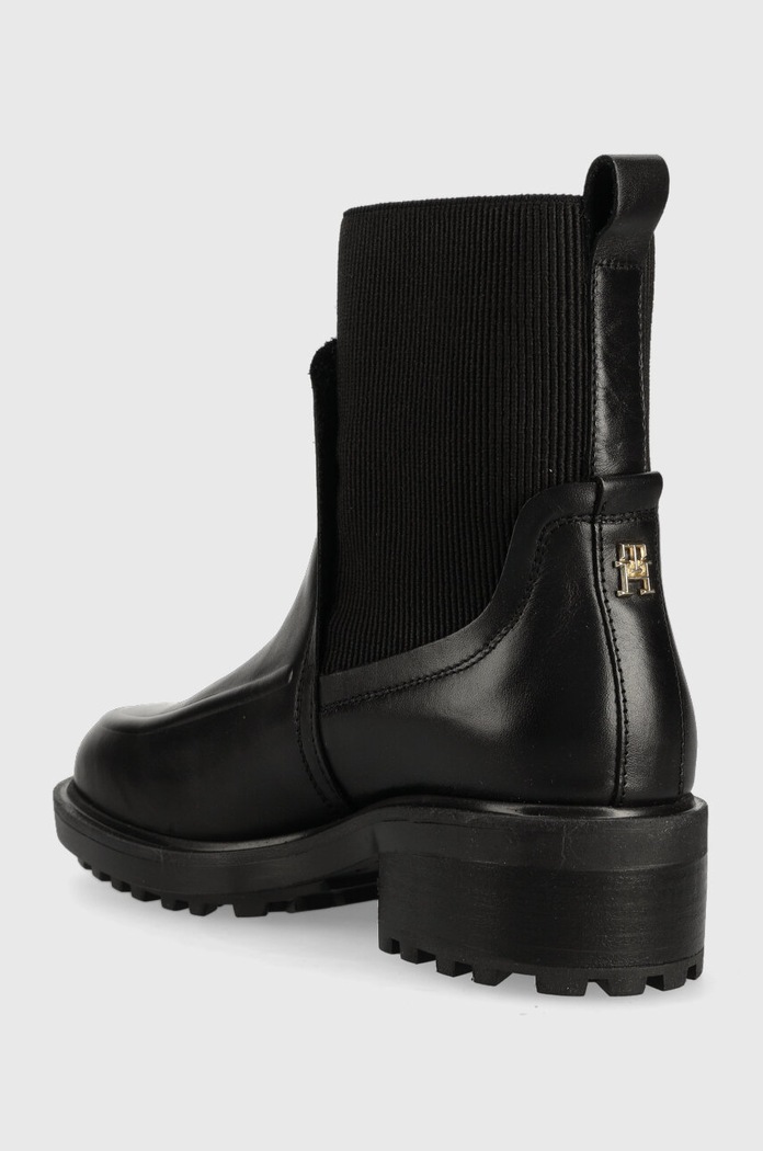 Obuwie Tommy Hilfiger botki skórzane FEMININE SEASONAL FW0FW07227 czarny