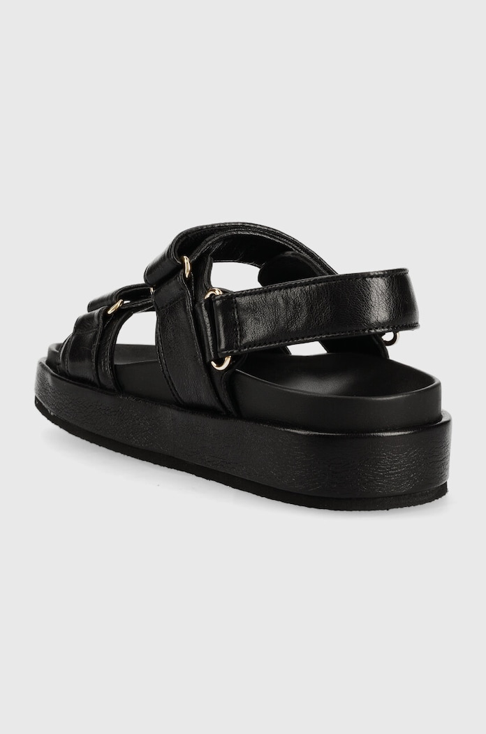Obuwie Tory Burch sandały skórzane Kira Sport 144328.001 czarny