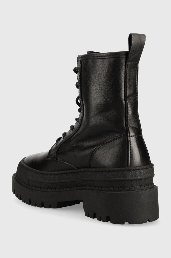 Obutev Tommy Jeans Usnjeni nizki škornji Tommy Jeans TJW FOXING LACE UP EN0EN02217 črna