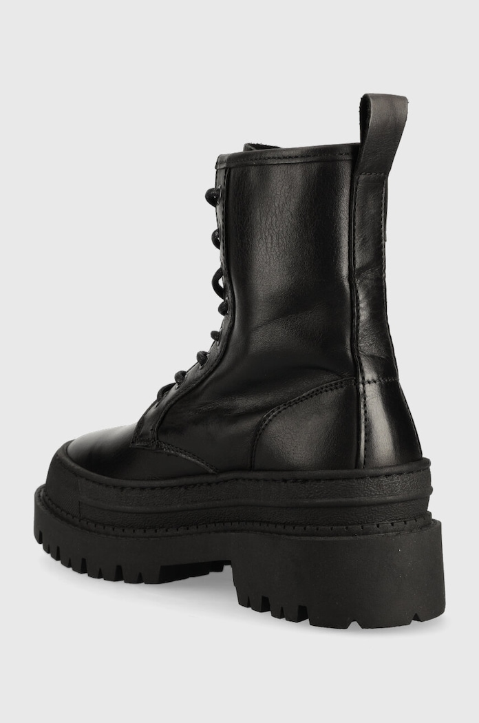 Obutev Tommy Jeans Usnjeni nizki škornji Tommy Jeans TJW FOXING LACE UP EN0EN02217 črna