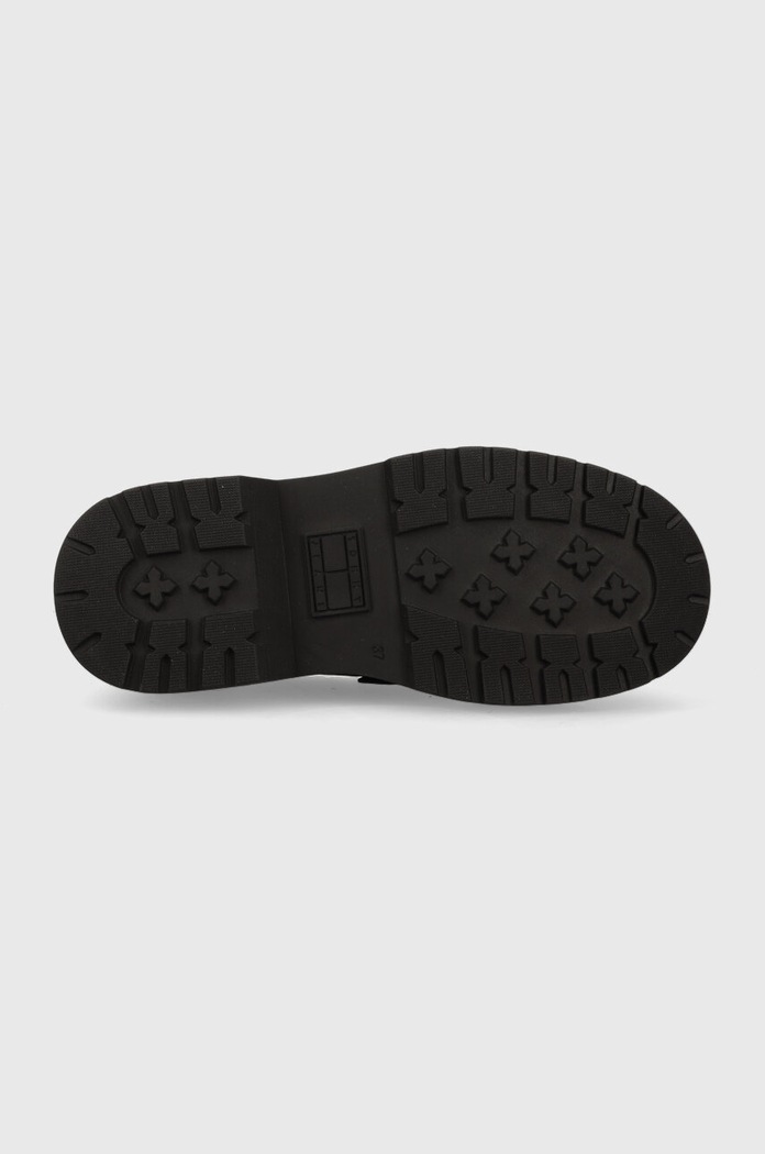 Usnjeni mokasini Tommy Jeans TJW AVA LOAFER EN0EN02218 črna