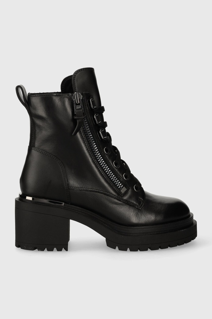 Dkny botki Philippa imitacja skóry licowej czarny K3341093.BLK