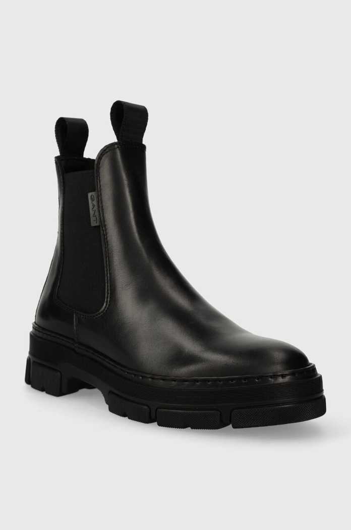 Kožené kotníkové boty Gant Monthike 27551355.G00 černá AW23