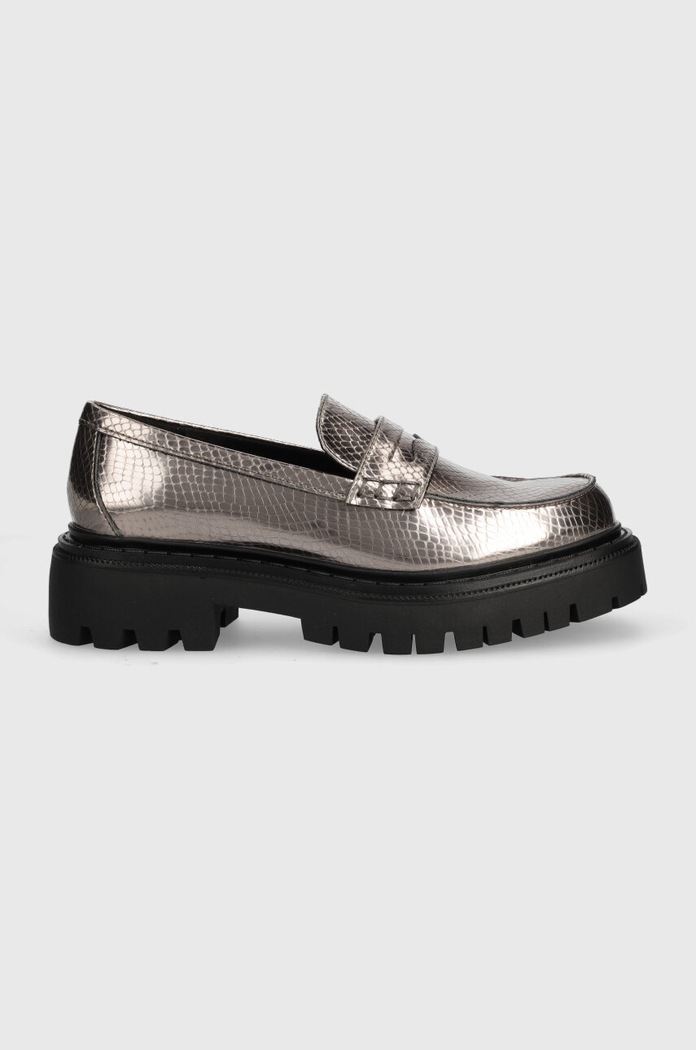 Aldo mokaszin Bigstrut műszálas lakkbőr ezüst 13620575.Bigstrut